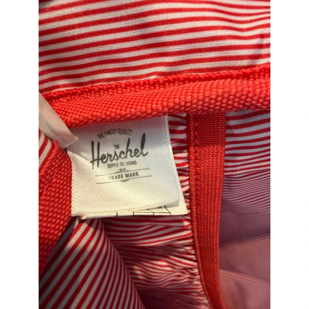 Herschel‎ Supply Co Classic Backpack Navy Blue Striped Lining Brass Zipper
